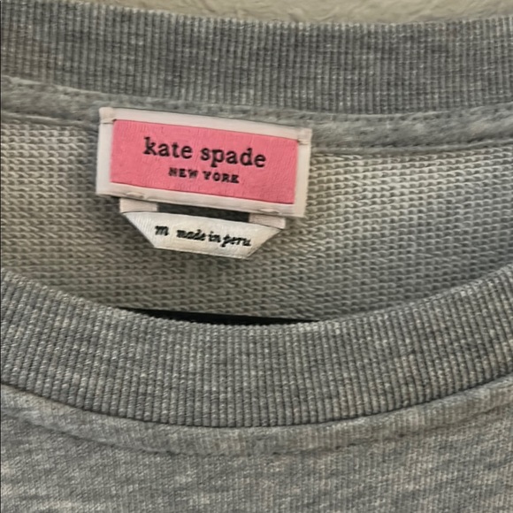 Kate Spade Gray Sweatshirt with Red Accents - Picture 4 of 11